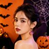 oly-bd519388e747b07f5e38945ce2241ed3 Wholesale Acrylic Halloween Pumpkin Earrings Trendy Cartoon Design for Party Wear