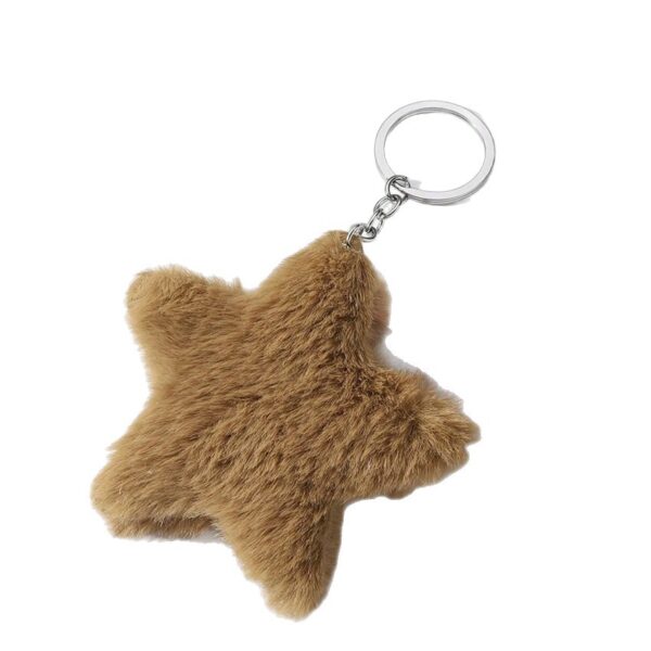 oly-bd6499349bc70a4cc4a57d931d33a71f Wholesale Chic White Plush Star Keychain Bag Charm Decorative Accessory for Boutique Resale