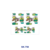 Wholesale 8pcs Cute Hand Drawn Animal Character Floral Heart Decor Mini Cup Keychain Sticker OLY Exclusive