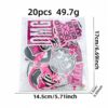 Wholesale Trendy Y2K Black Pink Heart Star Embroidered Patches 20-Pack for DIY Clothing Bag Decoration, Resale Gift