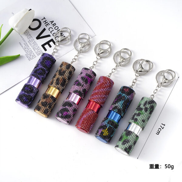 Wholesale Rhinestone Decorated Perfume Atomizer Keychain Refillable Bottle Fashion Accessory for Wedding Gift