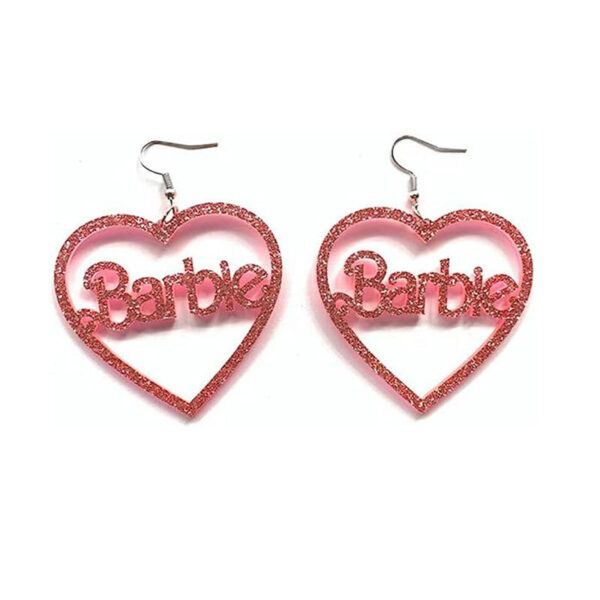 oly-bd94793291e68fdd210e2c3642f985a5 Wholesale Chic Acrylic Heart Earrings Pink Love Letter Design Boutique Resale