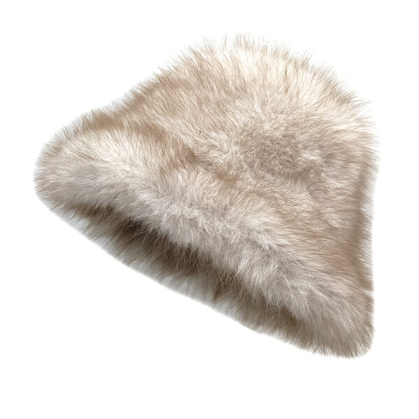 Wholesale Chic Women's Plush Bucket Hat Retro Warm Short Brim Fashion Accessory