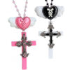 oly-bdadb4187f661c98cbf385323f802c2b Wholesale Y2K Angel Cross Pendant Necklace Trendy Gothic Clavicle Chain Jewelry Accessory for Boutique Resale