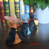 Wholesale Resin Halloween Meditating Cat in Black Robe Statue Home Decor Gift