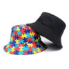 Wholesale Brick Pattern Double Sided Fisherman Hat Trendy Sun Hat Fashion Accessory for Gift and Boutique Resale
