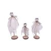 Wholesale Wooden Halloween Ghost Ornaments Set of 3 White Ghost Imp with Hat Home Decor Gift
