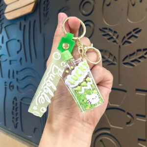 Oil-filled bubble luminous jelly bottle-green / Single opp bag packaging