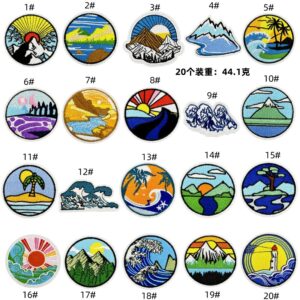 Landscape cloth patch set of 20 pieces