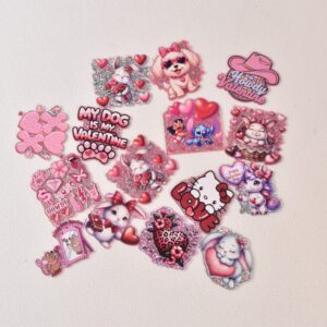 Wholesale Random Different Styles 20pcs 30pcs Valentine's Day Acrylic Flat Backs