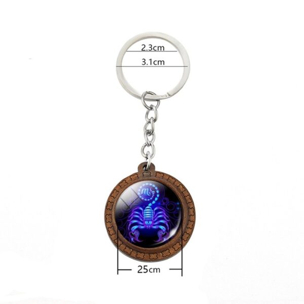 Wholesale Retro Zodiac Keychain Trendy Car Key Accessory for Gift or Resale