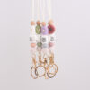 Wholesale Silicone Beaded Lanyard Keychain  Chic ID Badge or Cup Charm for Everyday Accessory