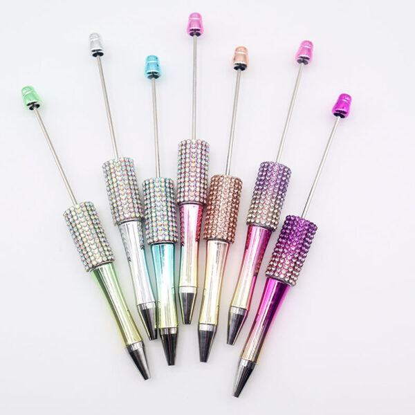 Wholesale DIY Sparkling Diamond Bead Pen Swirl Design Business Gift Decorative Pen
