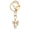 oly-be412f4829bf29adb71ad767fc7f4917 Wholesale Gold Rhinestone Bow Pearl Keychain Wedding Favor Decorative Accessory