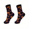 oly-be4ab7db7645d3c08a46259f57778763 Wholesale Halloween Skull Pumpkin Pattern Mid Calf Socks Polyester Unisex Fashion Accessory