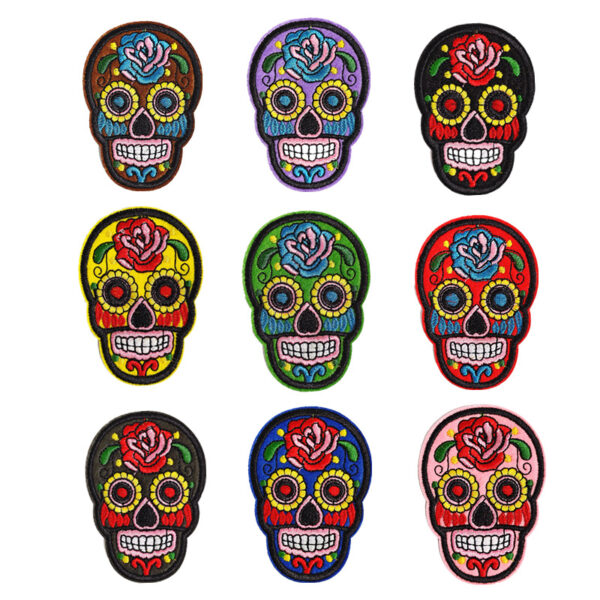 Wholesale Punk Skull Embroidered Patch - DIY Fashion Accessory for Party Decor and Boutique Resale