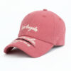 Wholesale Washed Soft Top Baseball Cap with Embroidery Letters Adjustable Gray Sun Protection Unisex Fashion Accessory