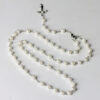 oly-be6a1c8d7cfc480cbb61995d5fbee877 Wholesale Handmade Pearl Rosary Necklace with Cross Pendant White Fashion Accessory Boutique Resale