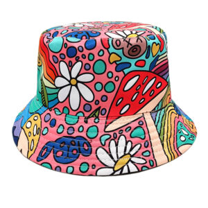 oly-be8f44b33ef751ddaa106effcf079ae1 Wholesale Reversible Mushroom Pattern Bucket Hat Stylish Sun Protection Fashion Accessory Gift Boutique