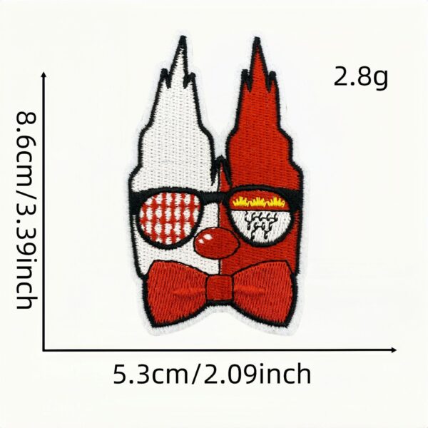 Wholesale Embroidered Fabric Patches Red Carnival Decorative Patch for Clothing Fashion Accessory