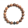oly-bea8cba32fcc3e80d64ccc441f496c73 Wholesale Cross Design Wood Bracelet Chicken Wing Wood Elastic Beaded Gift Fashion Accessory