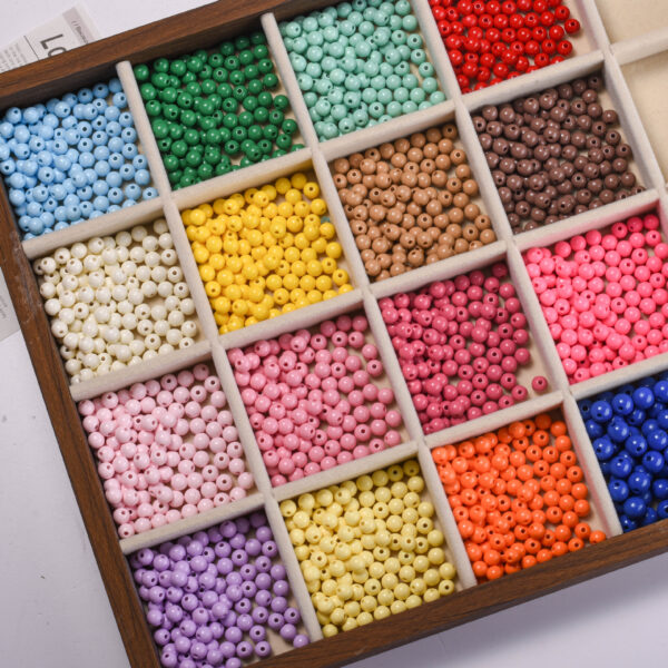 oly-beba5a7e66a8d901226b1f2be9413224 Wholesale Acrylic Beads 6mm Round Electroplated Mixed Color for DIY Jewelry Making Bag Charm Craft Supply