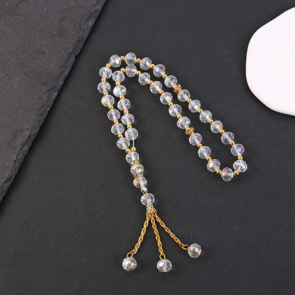 Wholesale Geometric Transparent Glass Prayer Beads Bracelet, Jewelry Accessory for Wedding