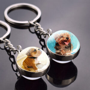 oly-bece514e5e6c807800d1ffa4e955ff46 Wholesale Double Sided Glass Ball Keychain with French Bulldog and Labrador - Fashion Accessory, Bag Charm, Gift for Dog Lovers