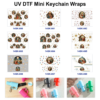 Wholesale 2/4/8pcs Vintage Retro Character Star Landscape Print Mini Cup Keychain Sticker