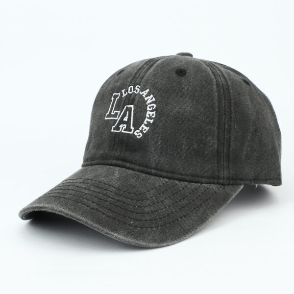 oly-bed78f0e423bbf62acfc70f009f271ee Wholesale Fashion Letter Print Washed Vintage Baseball Cap Soft Top Curved Brim Sun Protection
