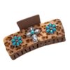 oly-bee21018cee083e7daca223106bfb1b0 Wholesale Bohemian Turquoise Hair Clip Leopard Print Acrylic Duckbill Claw Clip Fashion Hair Accessory for Women