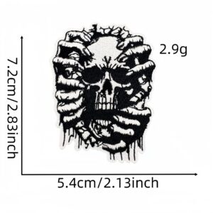 Black skull cloth patch 7#
