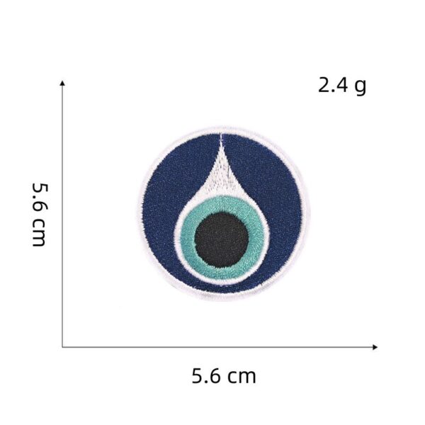 Wholesale Devil's Eye Embroidered Patch Iron-On Decorative Accent for Bags & Clothing