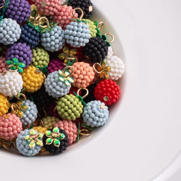 Wholesale Light Luxury Imitation Pearl Loose Beads Navy Blue 12mm DIY Jewelry Accessory Party Craft Gift