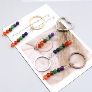 oly-befdb223d21d0114f0560dddf96c0cb3 Wholesale Chic Colorful Stone Metal Keychain Pendant Fashion Accessory for Bags DIY
