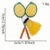 Wholesale Colorful Graffiti Badminton Embroidery Patch Decorative Sports Sticker for Gift Resale