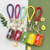 Wholesale Acrylic Crushed Ice Oil-In Keychain Cute Cartoon Design Business Gift Boutique Keychain Accessory OLY Exclusive