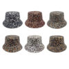 Wholesale Trendy Leopard Fisherman Hat Women Sun Protection Bucket Hat