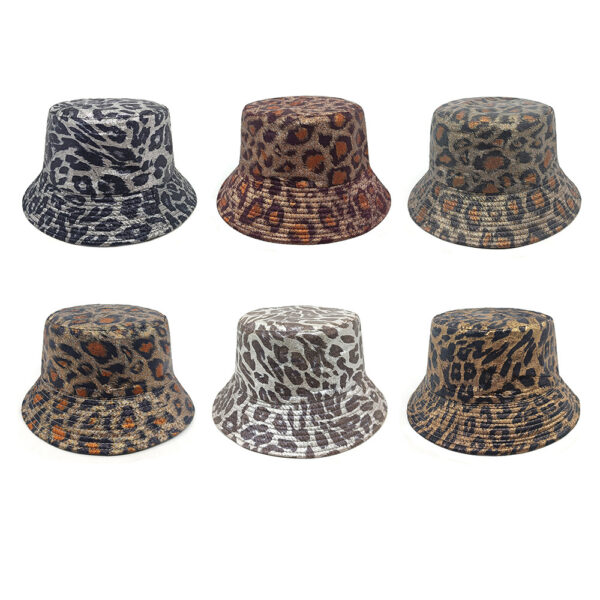 Wholesale Trendy Leopard Fisherman Hat Women Sun Protection Bucket Hat