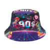 Wholesale 90s Retro Reversible Fisherman Hat with Digital Print Sun Protection Hat for Casual Outdoor