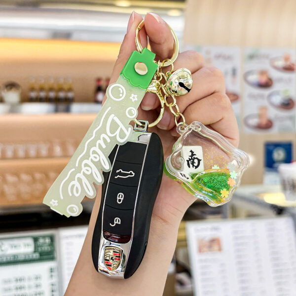 Wholesale Oil Filled Mahjong Keychain, Acrylic Bag Charm, Stylish Gift for Keys and Bags