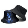 Wholesale Trendy Lion Print Bucket Hat Sun Protection for Men Outdoor Beach