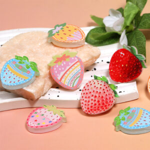 Wholesale Acrylic Strawberry Beads DIY Jewelry Accessories for Keychain Bag Charm