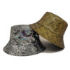 Wholesale Gold Laser Two Sided Bucket Hat for Party and Everyday Wear