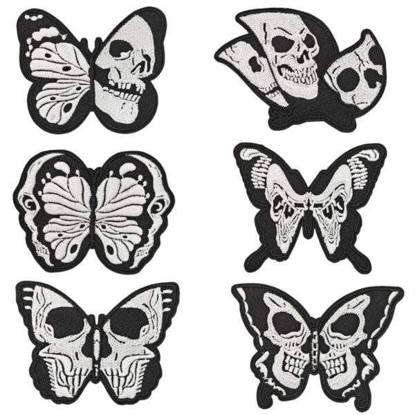 oly-bf649540a93c79c0cf1dc9fa3e83c419 Wholesale Trendy Skull Butterfly Embroidery Patch Fashion Accessory for Bags