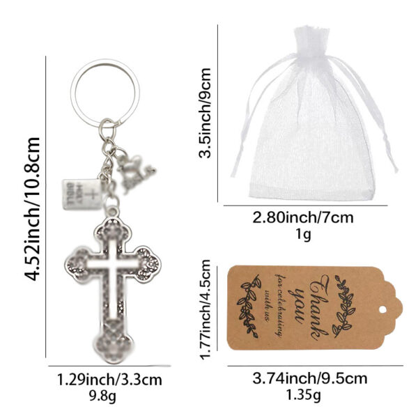 Wholesale Cross Bible Plate Keychain Bag Charm Chic Jewelry Accessory for Gift Resale