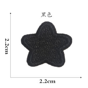 Five-pointed star cloth-Black * This is self-adhesive
