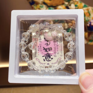 White shell flower glass bracelet box with cardboard