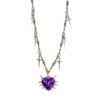 oly-bfbd87d77d39418c1fa9e729832fd60b Wholesale Zinc Alloy Gothic Red Love Heart Thorn Pendant Necklace for Everyday Wear