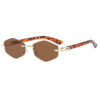 Wholesale Retro Rimless Hexagon Sunglasses UV400 Gold Frame Gray Lenses Outdoor Travel Fashion Accessory